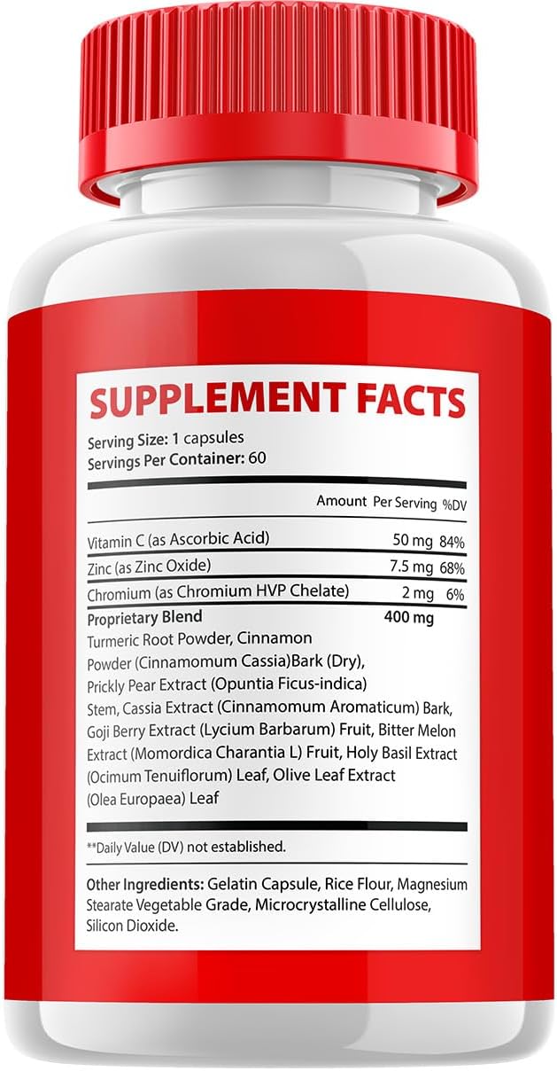 Blood Balance Capsules - Natural Formula for Healthy Levels (3 Pack, 180 Capsules)