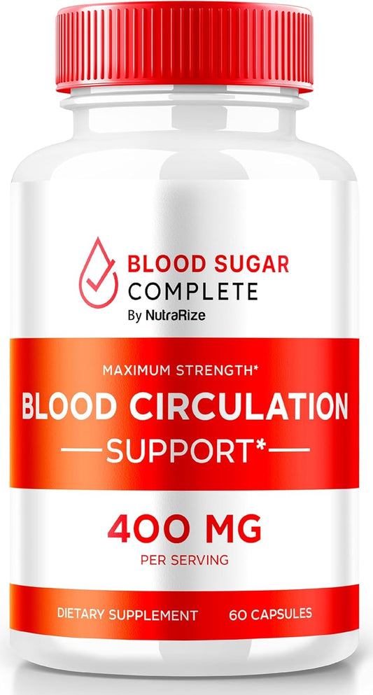 Blood Sugar Support Capsules with Vitamin C, Cinnamon, Prickly Pear & Turmeric Root - Natural Optimizer (60 Capsules)