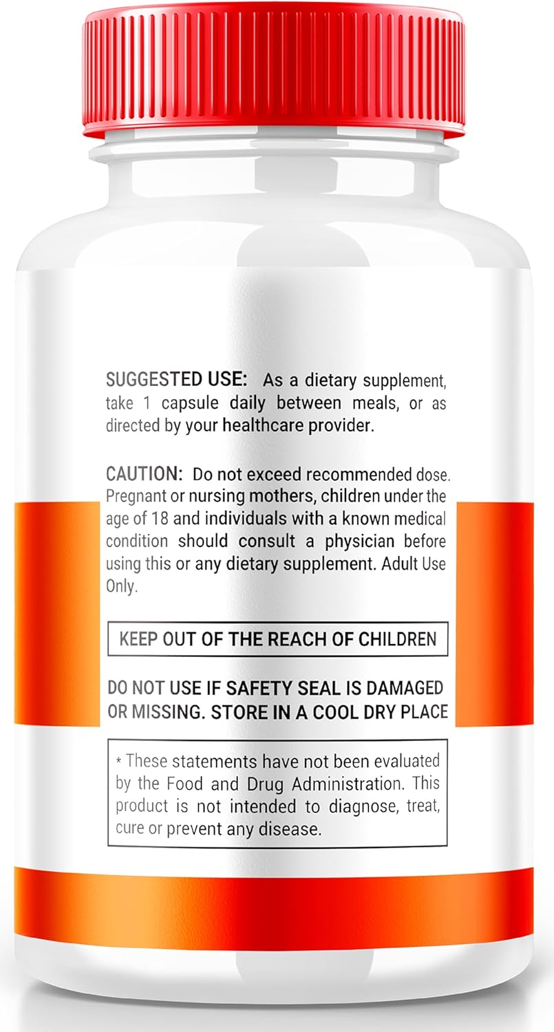 Blood Sugar Support Capsules with Vitamin C, Cinnamon, Prickly Pear & Turmeric Root - Natural Optimizer (60 Capsules)