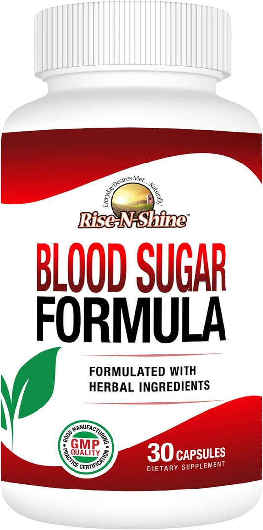 Blood Sugar Support Supplement with Cinnamon, Gymnema Sylvestre, Banaba, Guggul - 30 Capsules