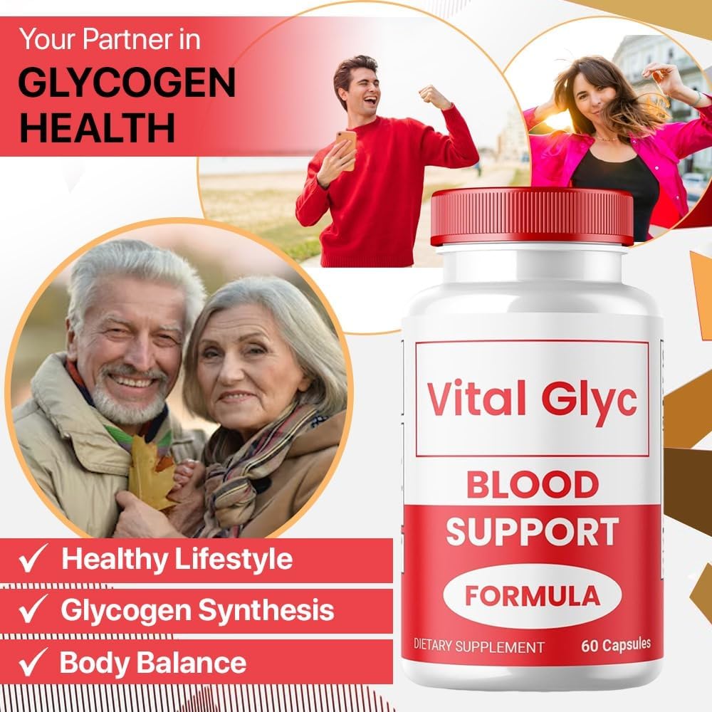 Blood Support Formula Capsules (5 Pack) - Vital Glyc, Blood Vessel Cleaner, Glyco Optimizer, Supports Health & Wellness - 300 Capsules