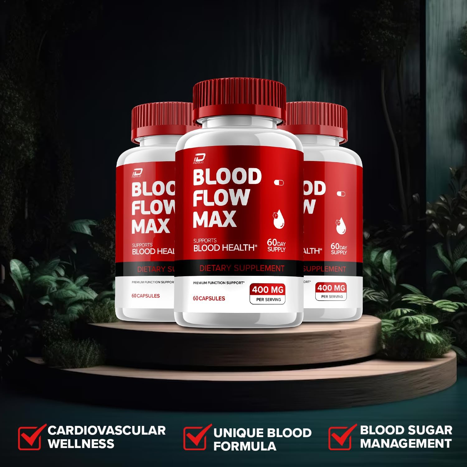 BloodFlowMax Advanced Formula Capsules - Extra Strength Blood Flow Support for Overall Wellness with All-Natural Vitamins (5 Pack - 300 Capsules)