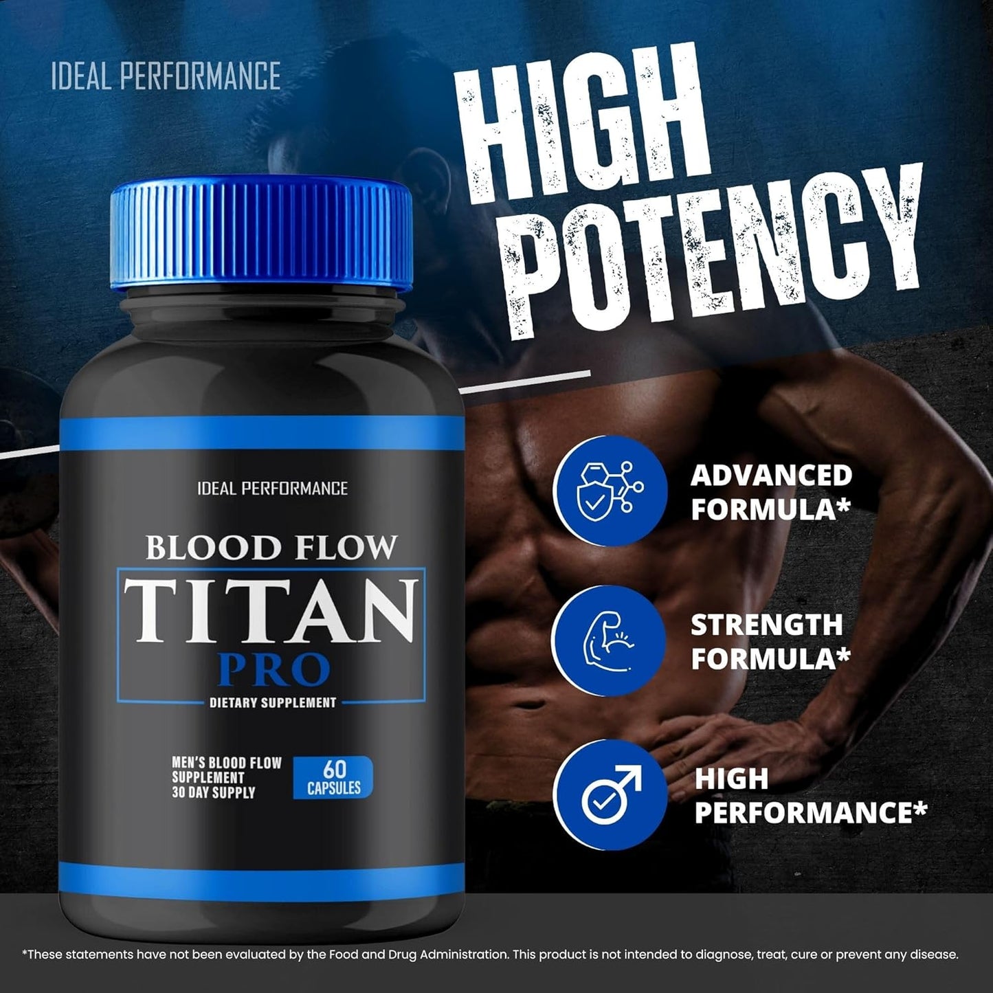 BloodFlowTitan Pro Capsules - Advanced Glycogen Supplement for Optimal Performance and Natural Glyco Detox Support (60 Capsules)