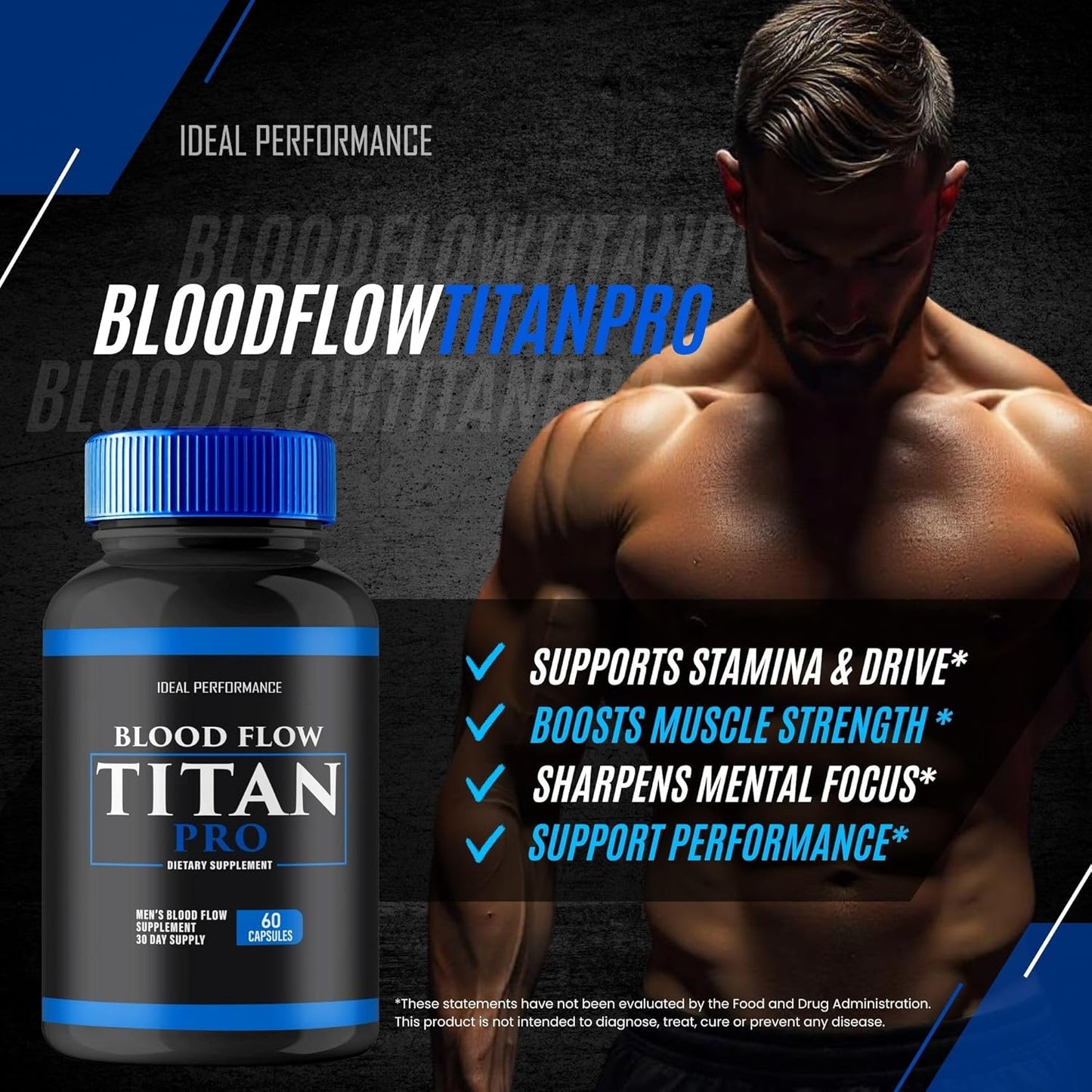 BloodFlowTitan Pro Capsules - Advanced Glycogen Supplement for Optimal Performance and Natural Glyco Detox Support (60 Capsules)