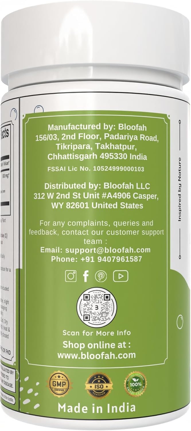 Bloofah Banana Fruit Capsules 500mg Concentrated Extract | Musa spp. Herbal Supplement | Non-GMO, Gluten-Free | Banana Powder (60 Capsules)