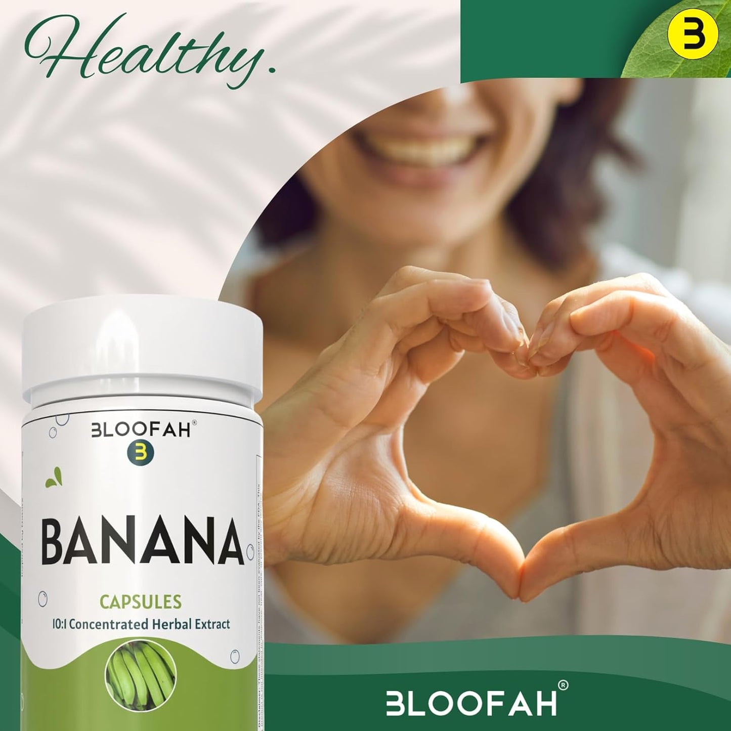 Bloofah Banana Fruit Capsules 500mg Concentrated Extract | Musa spp. Herbal Supplement | Non-GMO, Gluten-Free | Banana Powder (60 Capsules)