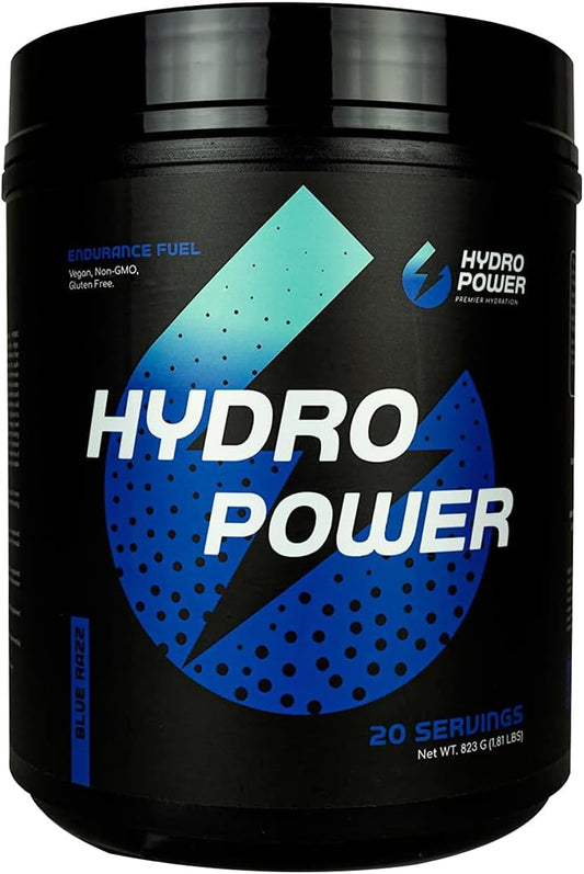 Blue Razz Hydro Power Endurance Fuel: Vegan, Non-GMO, Gluten Free High Carb Supplement for Maximum Performance - 20 Servings