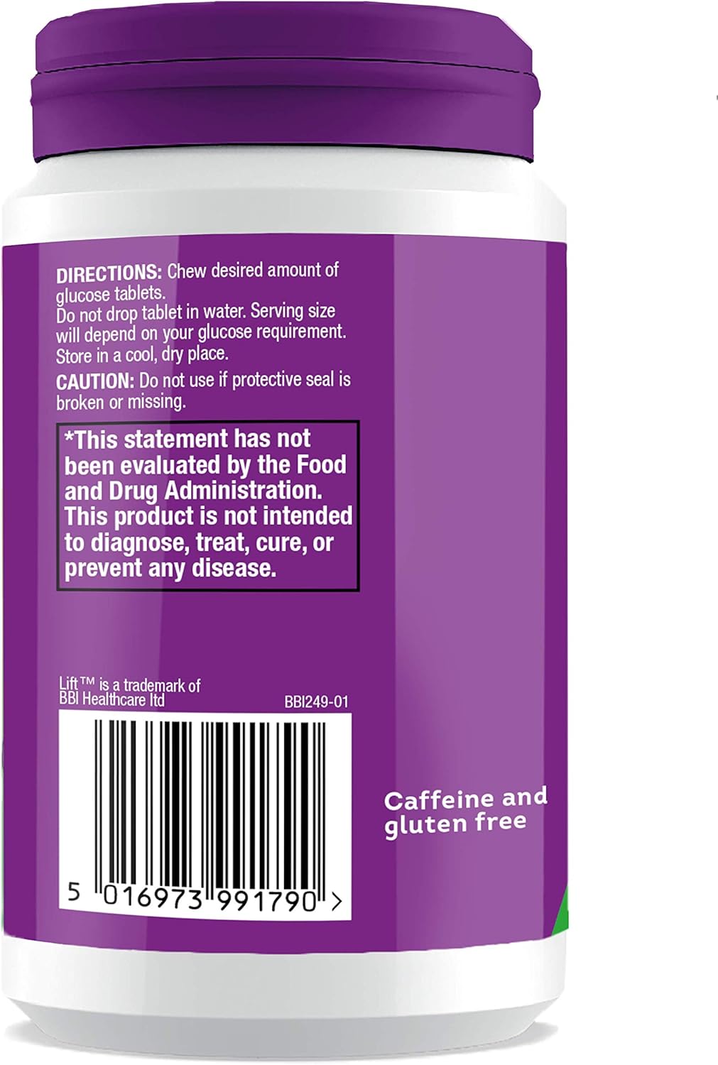 Blueberry Flavored Fast-Acting Glucose Chewable Energy Tablets - 50 Tablets Jar