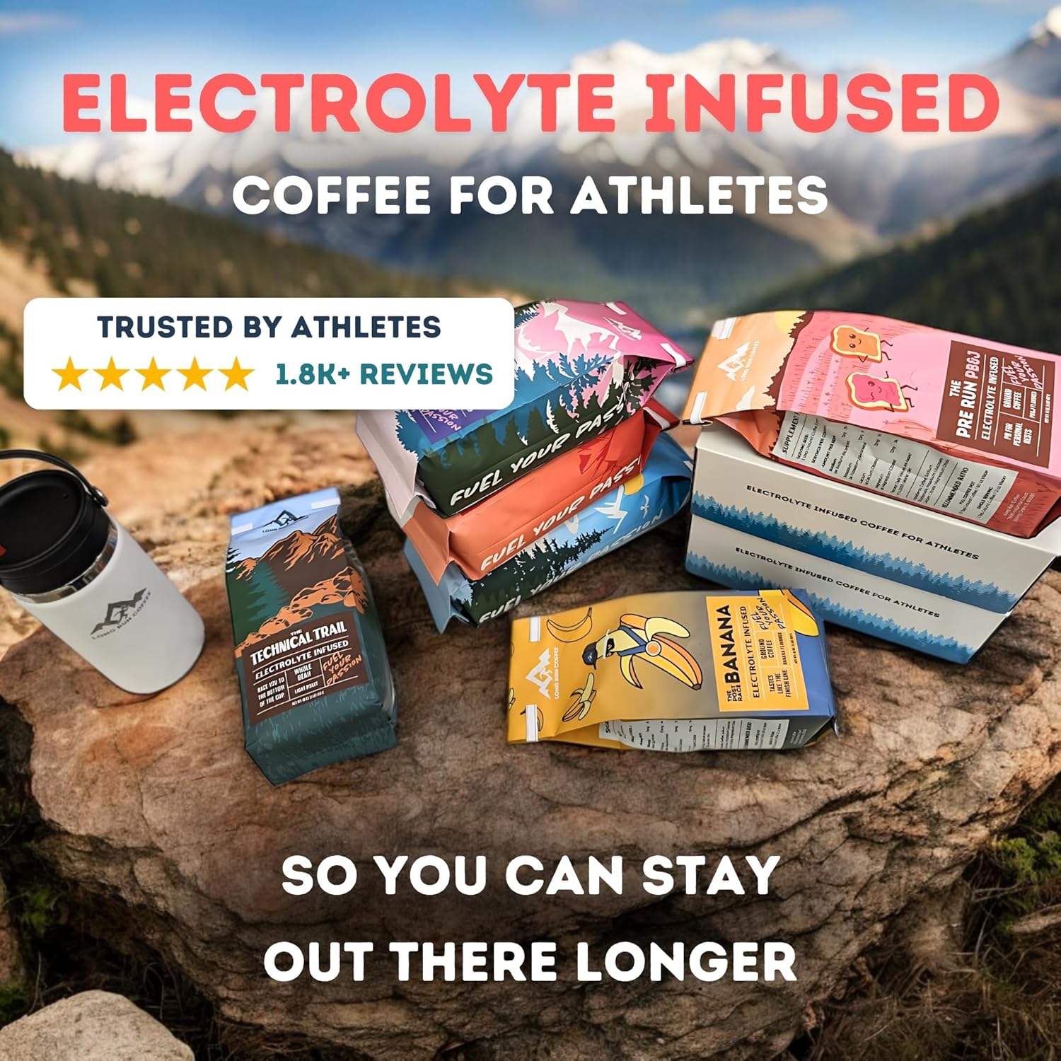 Blueberry Pancake Coffee for Runners with Electrolytes Powder for Athlete Hydration - Keto Friendly Sodium, Calcium, Magnesium, & Potassium