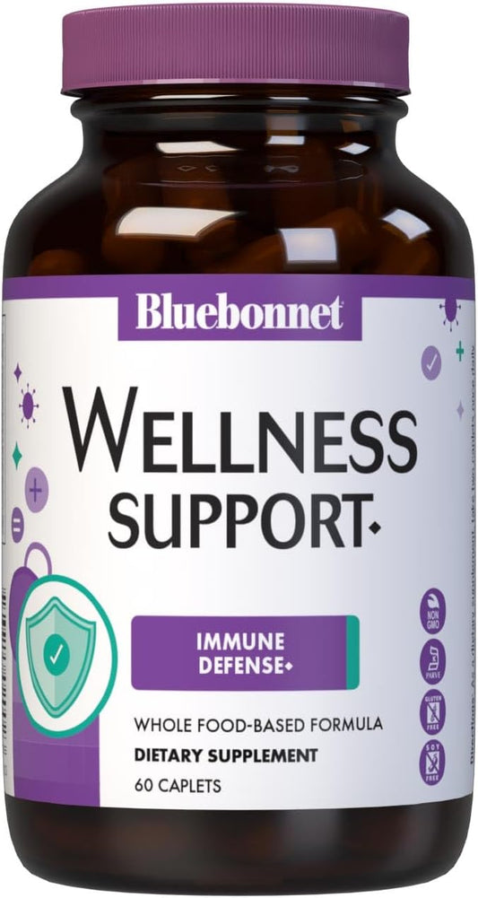 Bluebonnet Nutrition Immune Defense Whole Food-Based Formula Caplets - Seasonal Support, Soy-Free, Gluten-Free, Kosher, Non-GMO, Dairy-Free, Vegetarian - 60 Count
