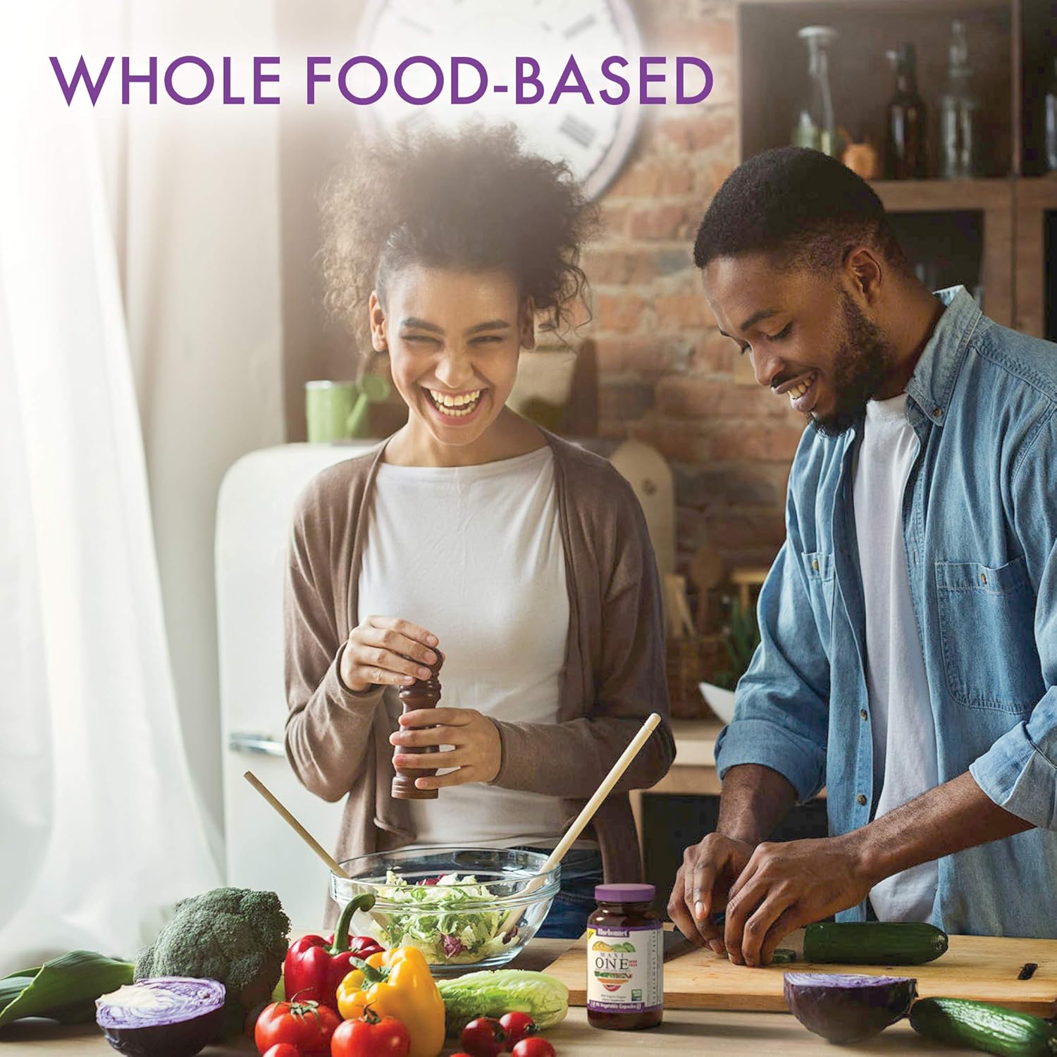 Bluebonnet Nutrition Maxi One Whole Food Multiple with Enzymes for Energy and Vitality - Gluten, Kosher, Soy & Dairy-Free, Non-GMO - 30 Count