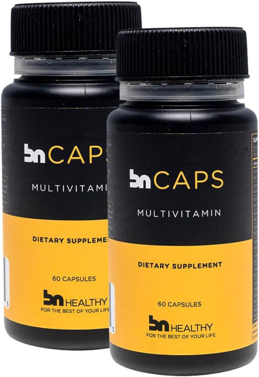 BNHealthy BN Caps - Complete Multivitamin with 22 Essential Nutrients for Men & Women, 240 Capsules, 4-Month Supply