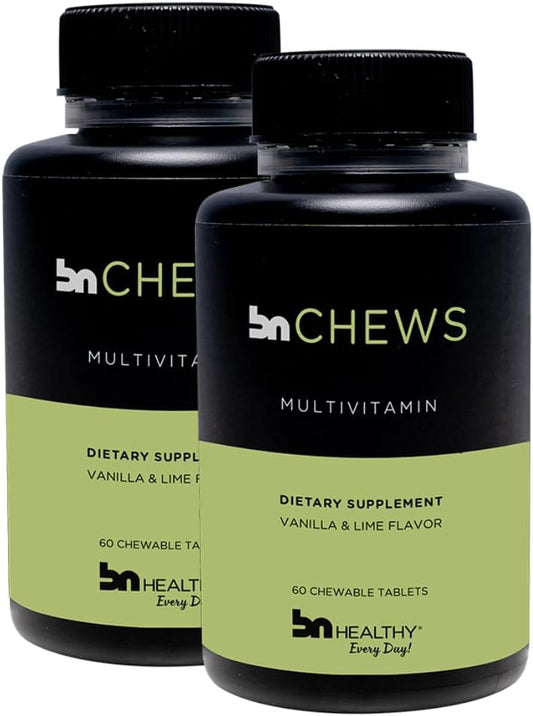 BNHealthy BN Chews Vanilla & Lime - Bariatric Multivitamin Chewable with 27 Essential Nutrients for Men & Women - 2 Pack