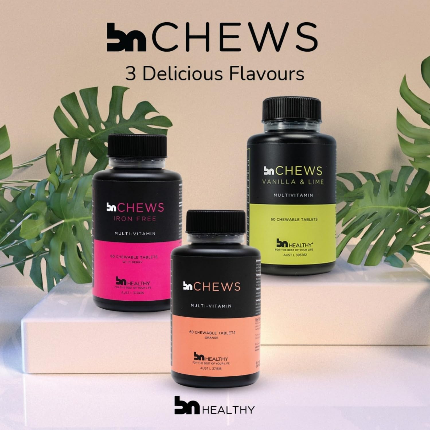 BNHealthy BN Chews Vanilla & Lime - Bariatric Multivitamin Chewable with 27 Essential Nutrients for Men & Women - 2 Pack