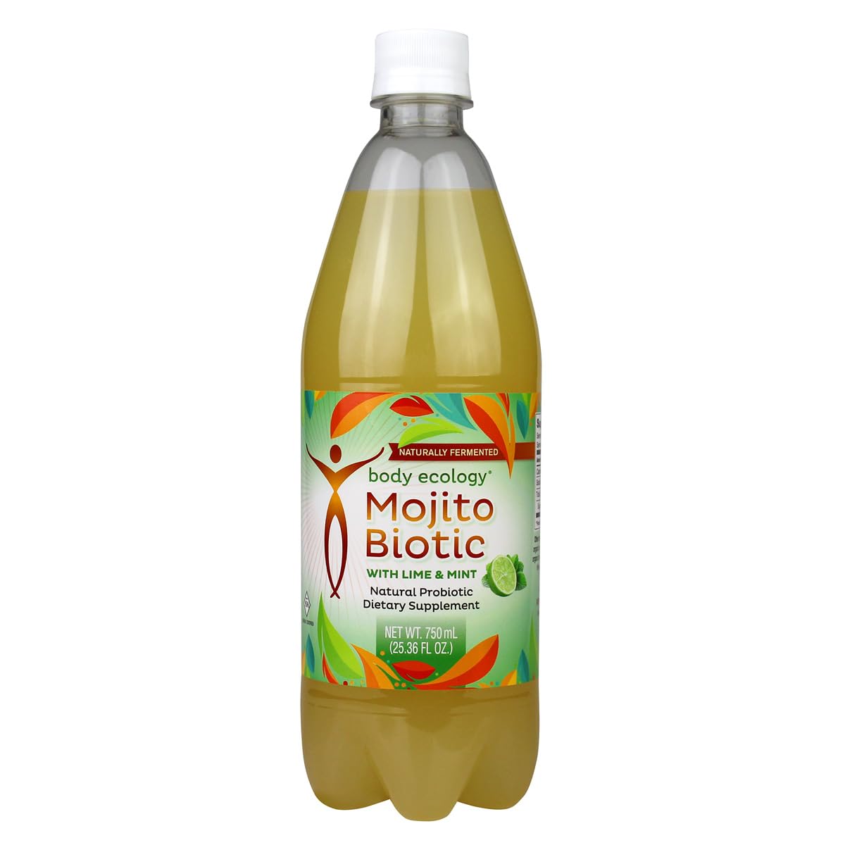 Body Ecology MojitoBiotic Probiotic Beverage | Keto-Friendly & Low-Carb Drink to Reduce Sugar Cravings | 25oz