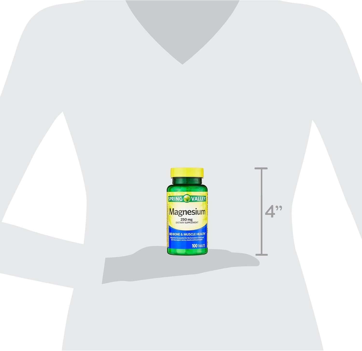 Bone and Muscle Health: Magnesium 250mg Dietary Supplement Tablets - 100 Ct" by Fusion Shop Store