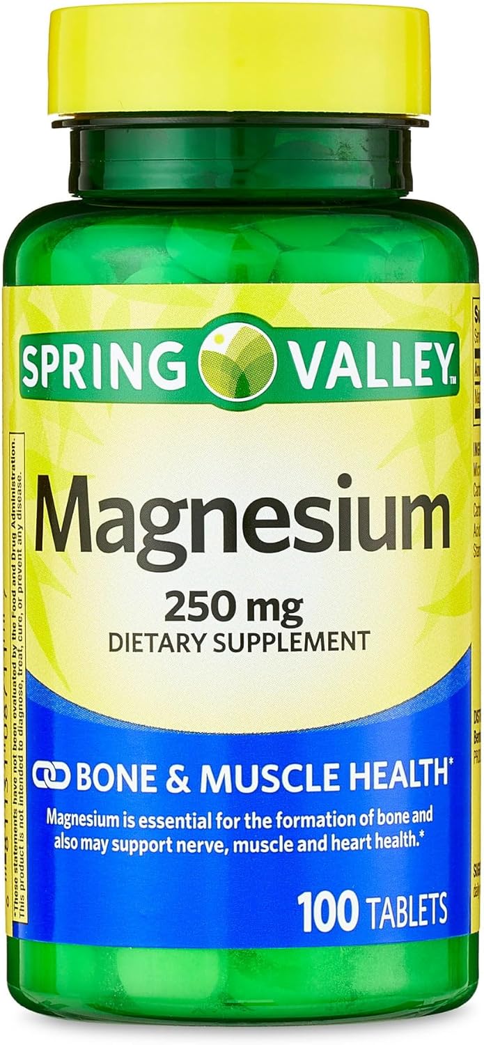 Bone and Muscle Health: Magnesium 250mg Dietary Supplement Tablets - 100 Ct" by Fusion Shop Store