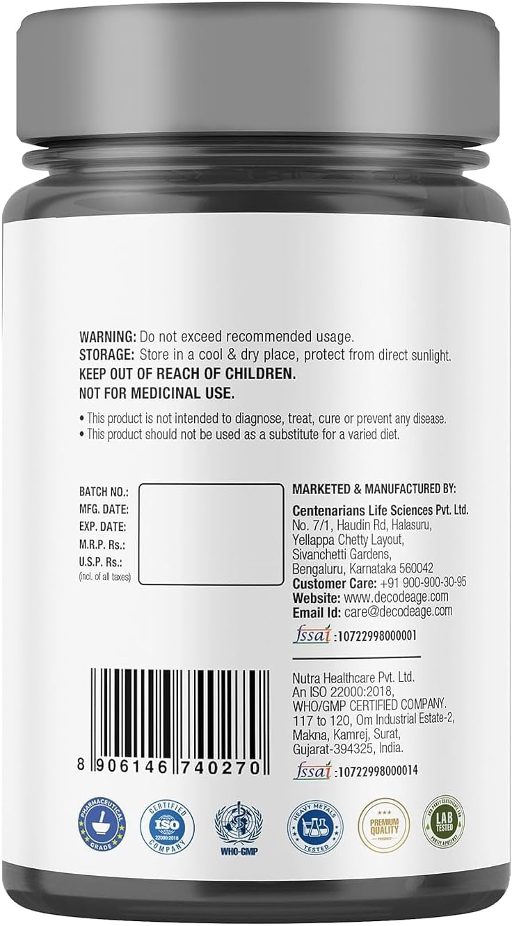 Boomers Ca AKG Supplement: Boost Cellular Energy, Strengthen Bones, Enhance Muscle Recovery - Healthy Aging Formula (30 Capsules)