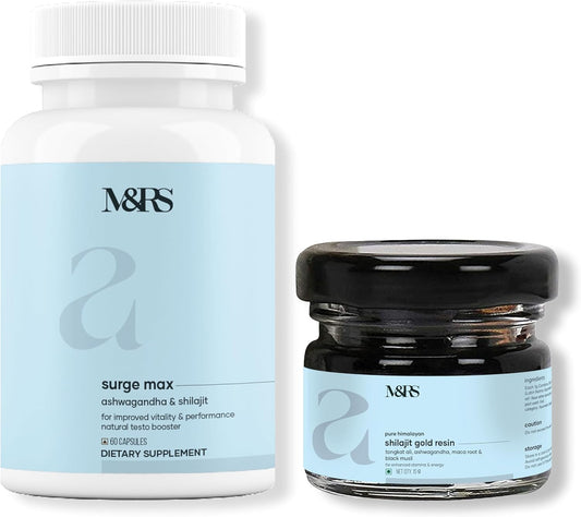 Boost Overall Well Being with Mars Combo: Shilajit Resin Gold, Surgemax, Safed Musli & Goksura