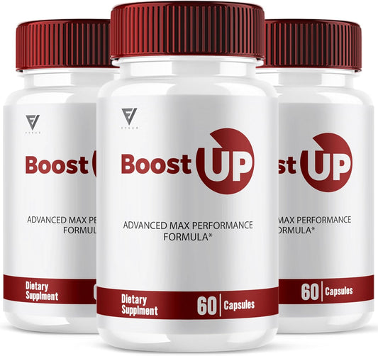 Boost Up Max Performance Capsules (3 Pack) - Daily Support Supplement for Enhanced Strength and Health (180 Capsules)