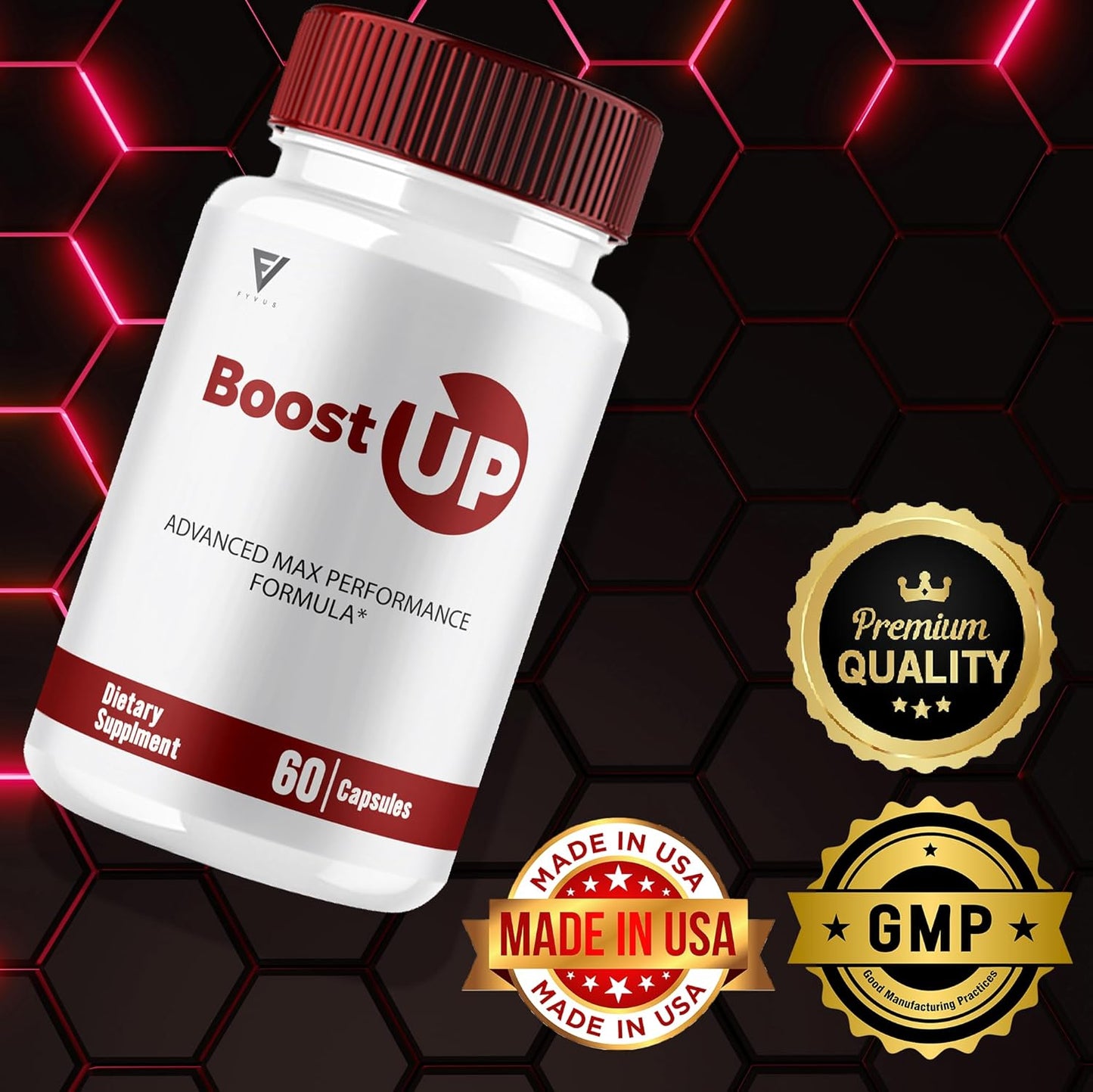 Boost Up Max Performance Capsules (3 Pack) - Daily Support Supplement for Enhanced Strength and Health (180 Capsules)