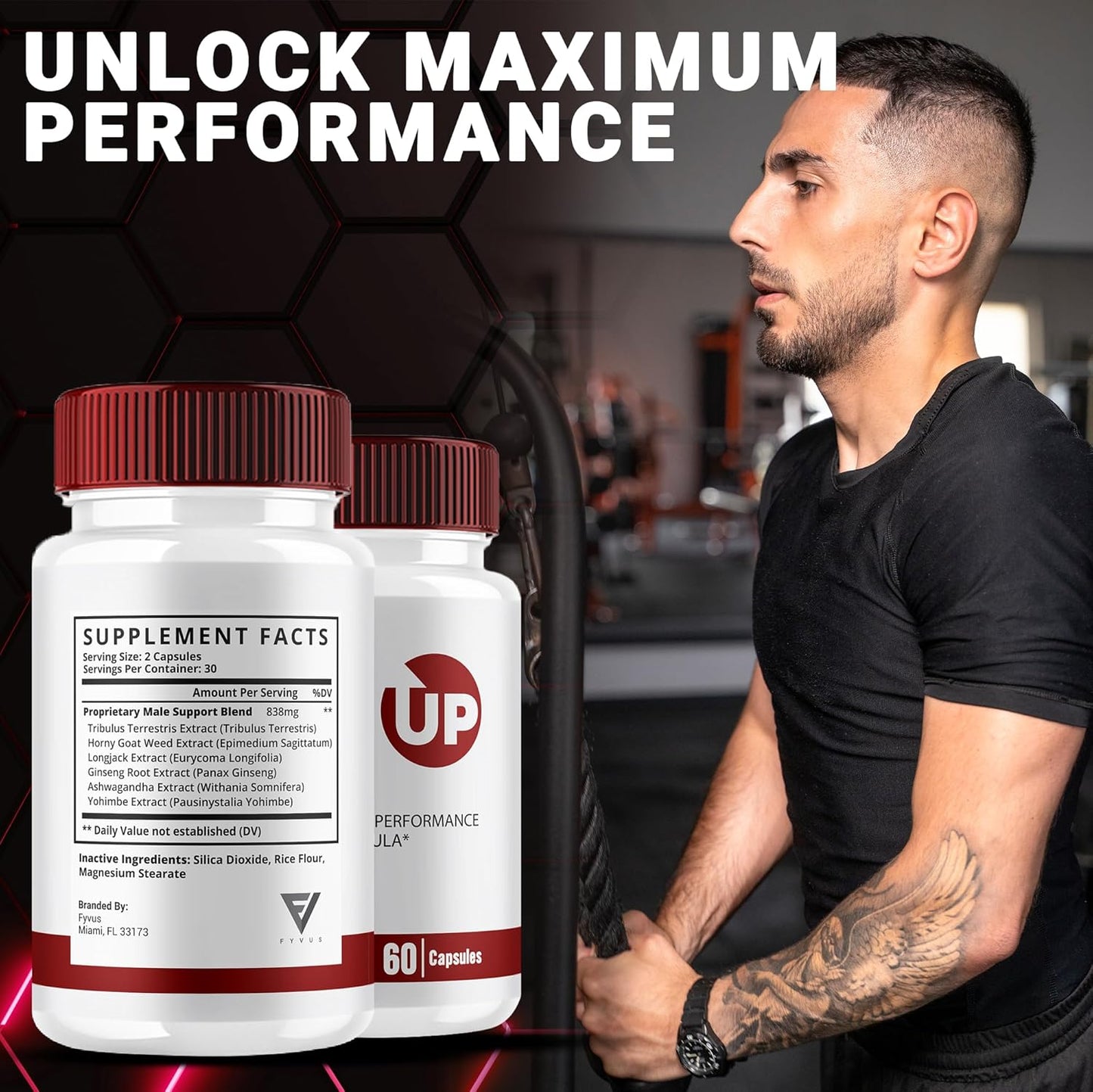 Boost Up Max Performance Capsules (3 Pack) - Daily Support Supplement for Enhanced Strength and Health (180 Capsules)