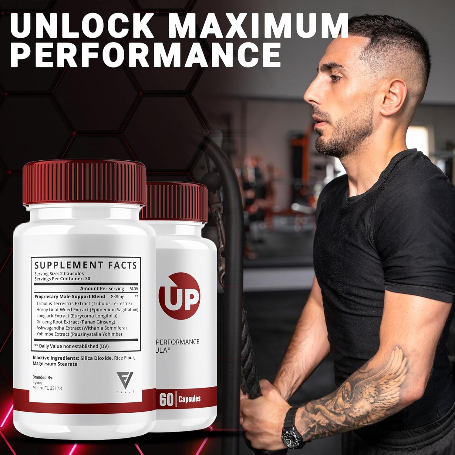 Boost Up Max Performance Capsules (3 Pack) - Daily Support Supplement for Enhanced Strength and Health (180 Capsules)