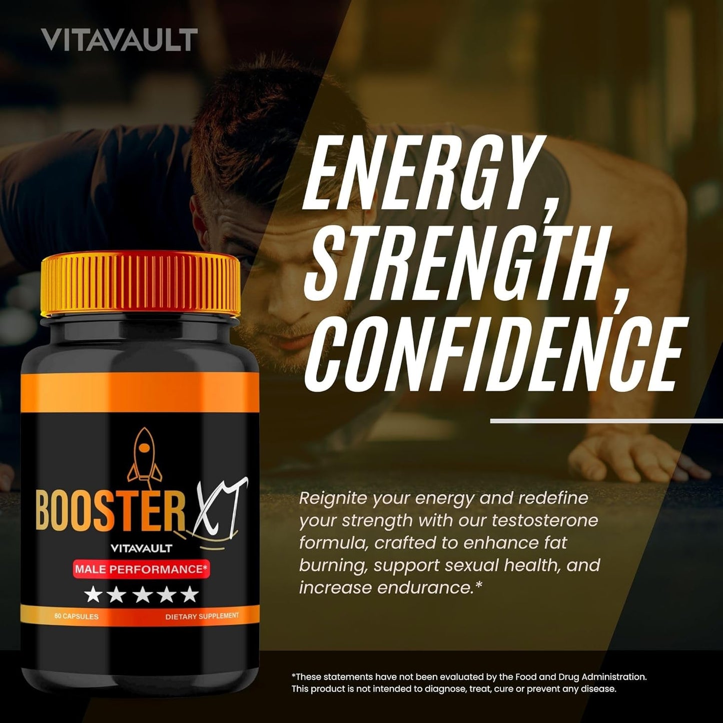 BoosterXT Maximum Strength Capsules - All Natural Supplement (3 Pack)