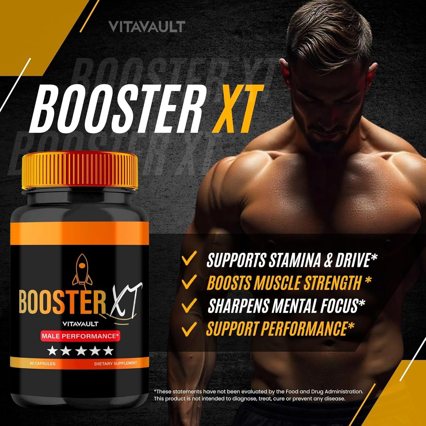 BoosterXT Maximum Strength Capsules - All Natural Supplement (3 Pack)