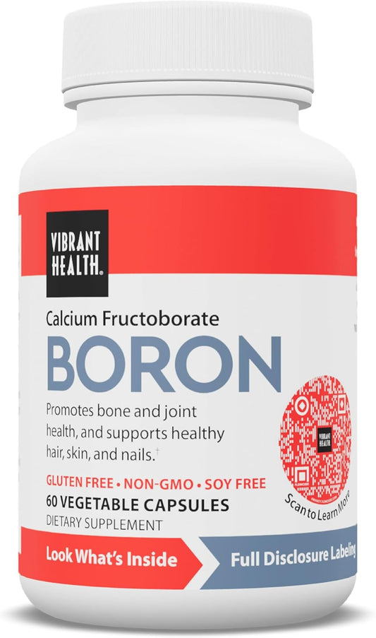 Boron Supplement for Vegetarian Joint and Bone Health - 60 Capsules