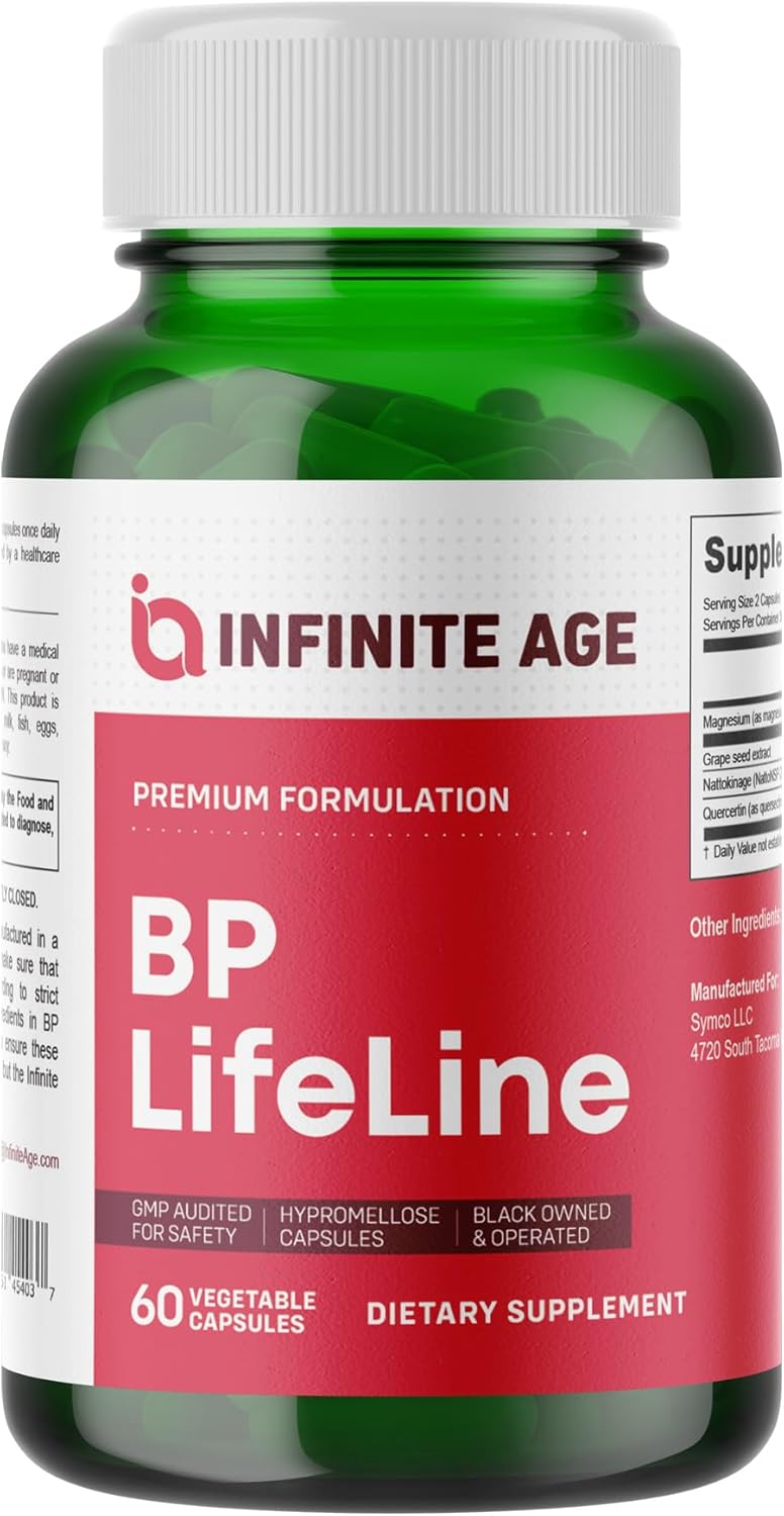 BP Lifeline Heart Health Support Supplement & Apple Cider Vinegar Capsules Wellness Bundle - USA Made