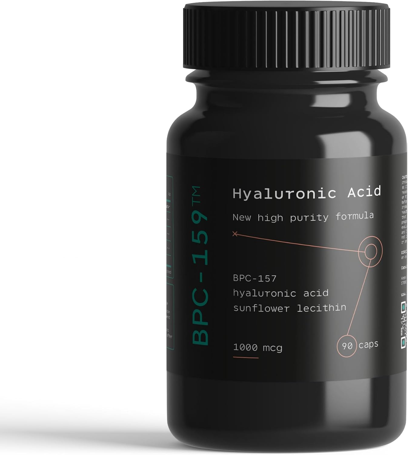 BPC-159 Arginate 157 Capsules with 1000 mcg, Hyaluronic Acid, and Sunflower Lecithin - 90 Count