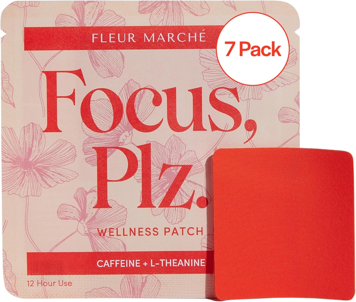 Brain Boosting Focus Patch with Caffeine & Lion's Mane - Fleur Marché Botanical Patch - 7 Patches