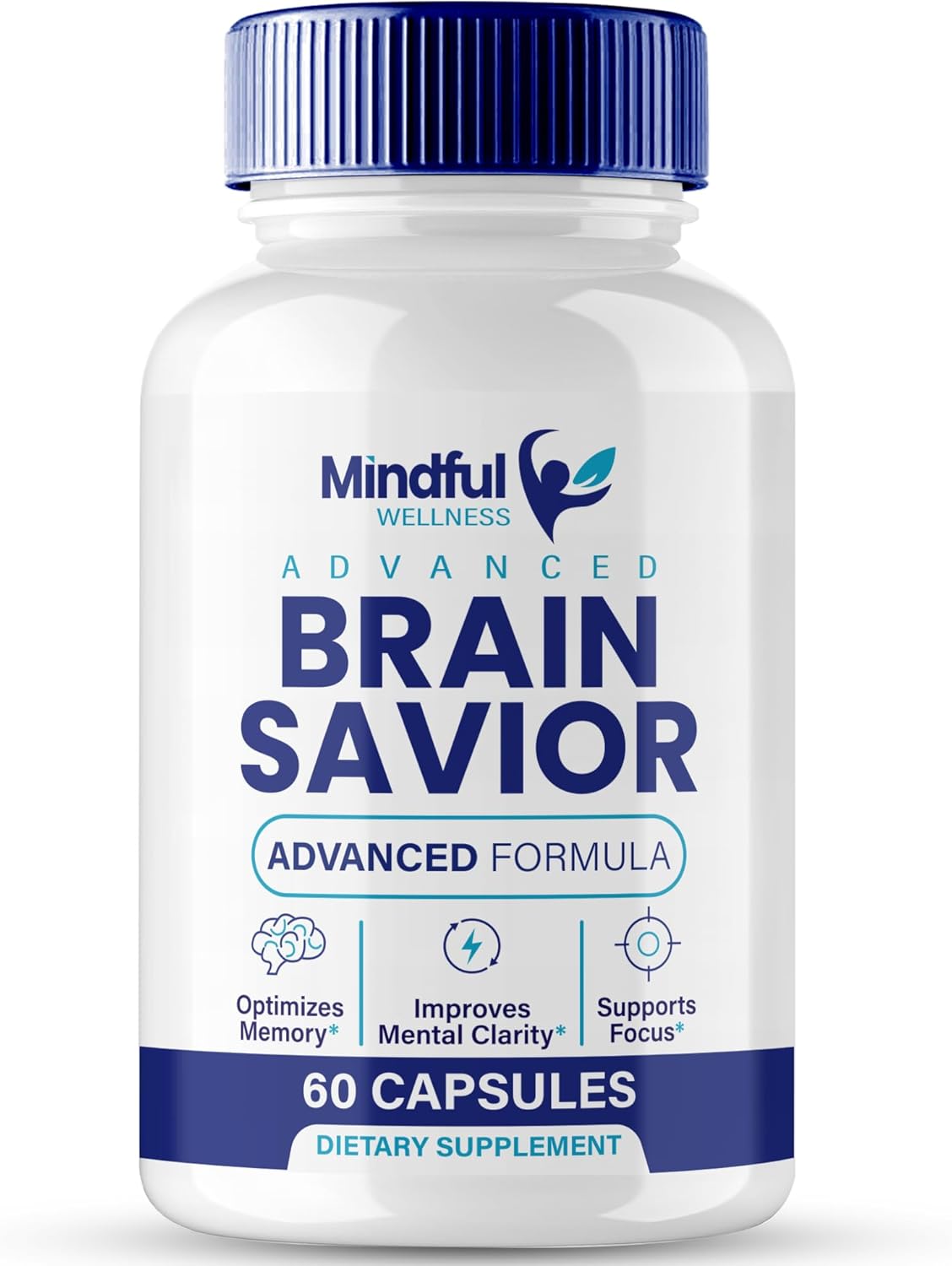 BrainSavior Memory and Focus Capsules - Advanced Formula Brain Health Support with Maximum Strength Nootropics - All Natural Brain Supplement for Improved Cognitive Function (60 Capsules)