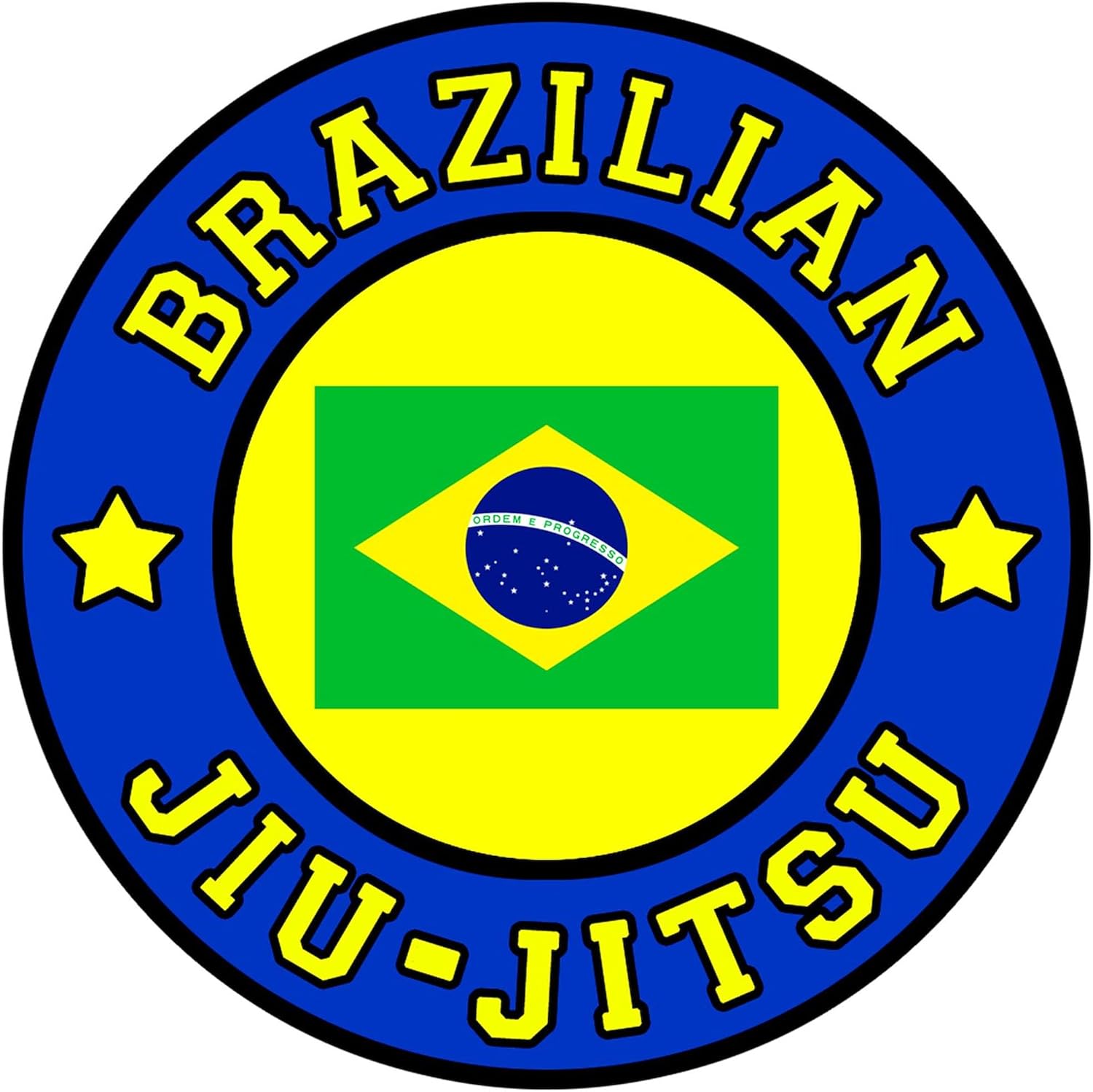 Brazilian Jiu Jitsu Square Sticker 3 X 3 Bumper Car Decal by CafePress