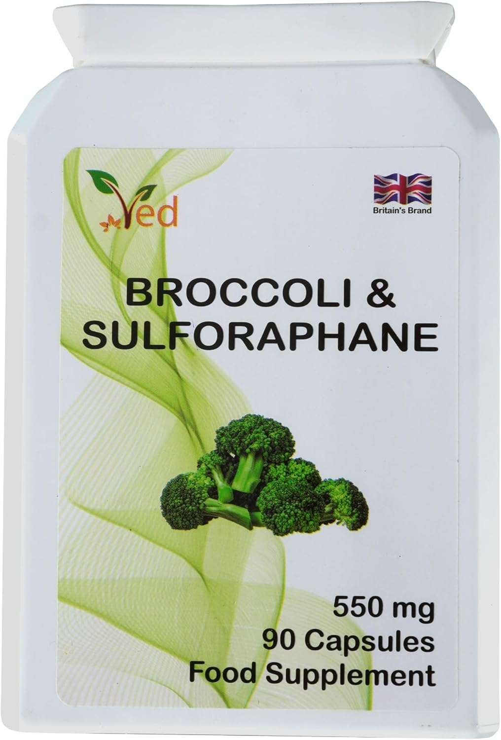 Broccoli Sulforaphane Capsules - 550mg, 90 Capsules, Rich in Vitamins & Minerals - 45 Days Supply