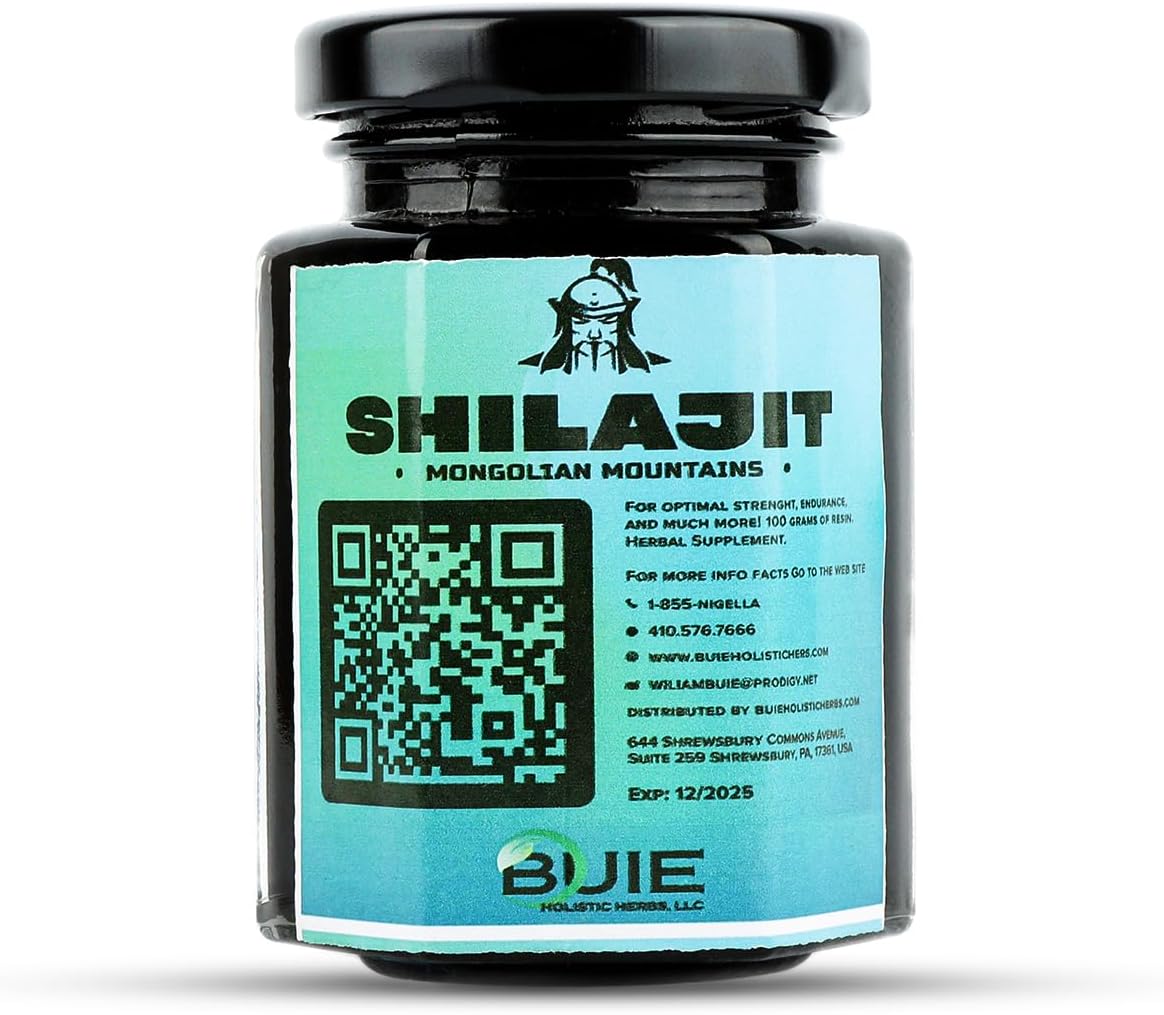 Buie Authentic Mongolian Shilajit Resin: Pure Source of Fulvic Humic Blend | Ayurvedic Rejuvenation Herbal Supplement | 100 GMS