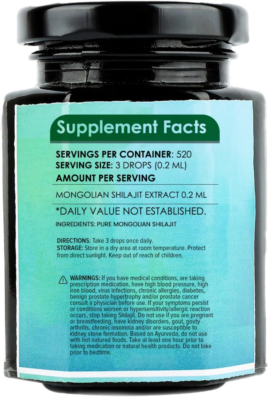 Buie Authentic Mongolian Shilajit Resin: Pure Source of Fulvic Humic Blend | Ayurvedic Rejuvenation Herbal Supplement | 100 GMS