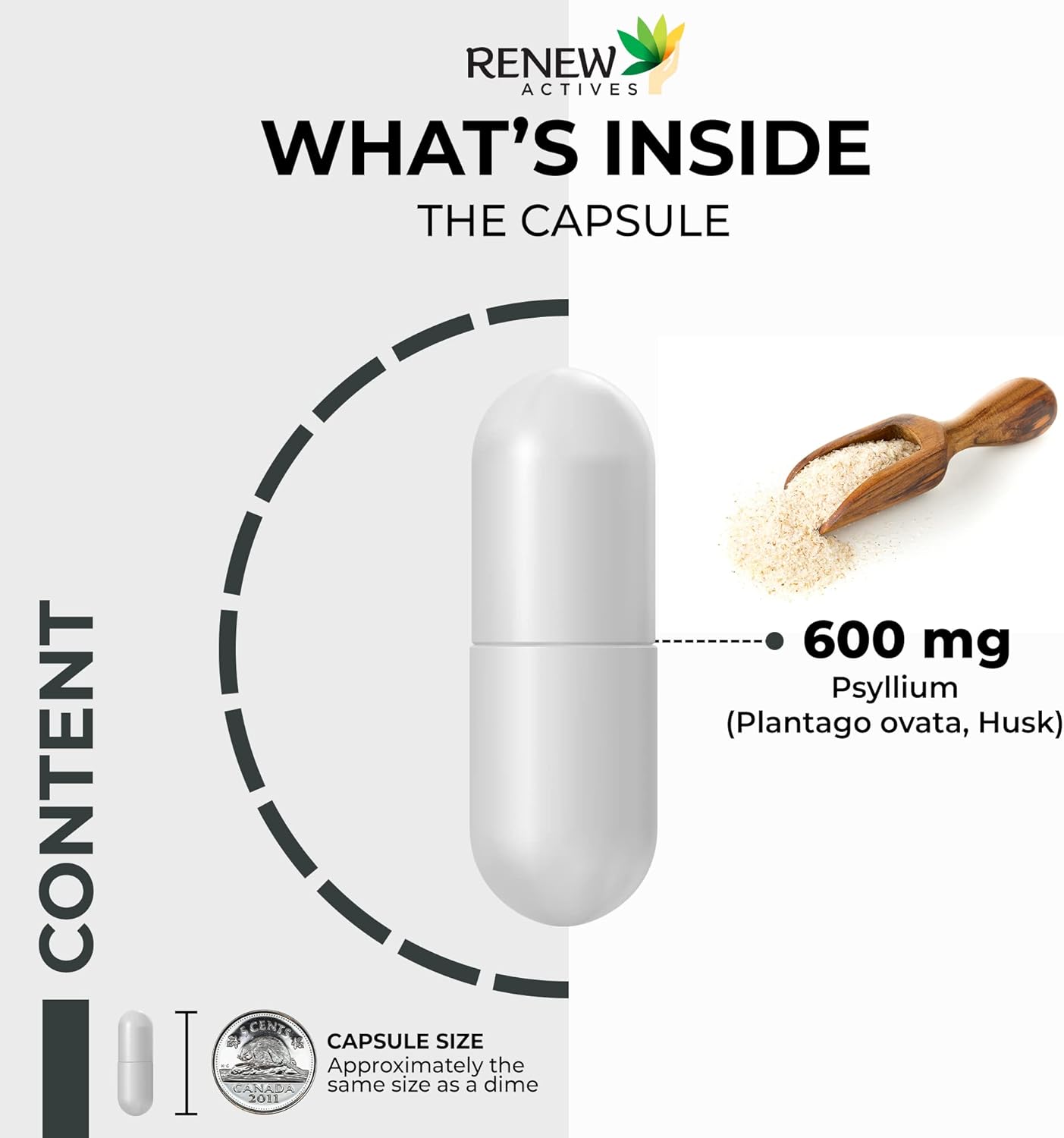 Bulk-Forming Laxative Psyllium Husk Capsules - 120 Count for Digestive Health & Regularity - Pure Ingredients for Adult Wellness