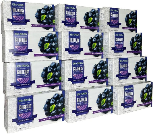 Bulk Pack of 144 x 10ml Bottles Bilberry Skin & Eye Care Supplement - Acne Prone Skin, Wrinkle Reduction & Eye Protection from Screen Time