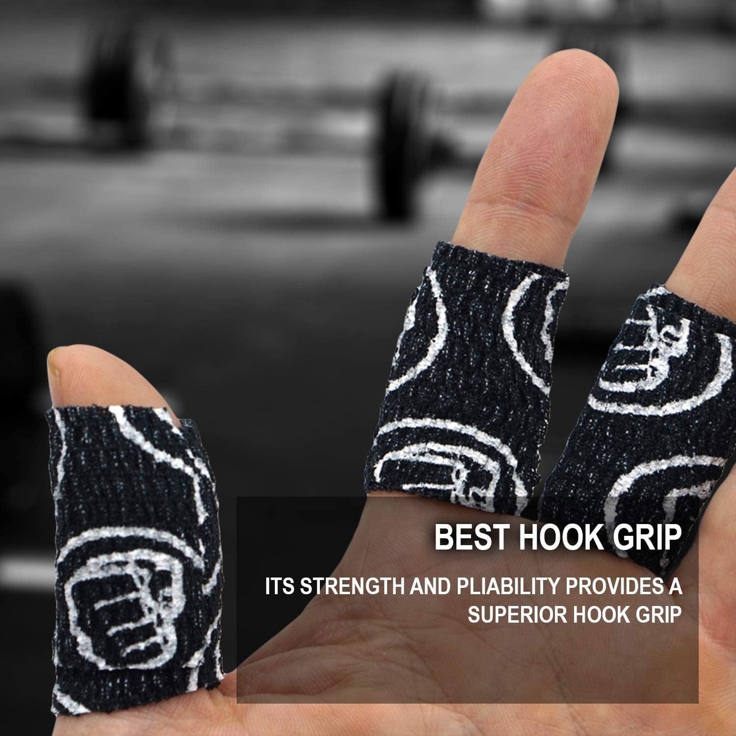 Bulk Packs of WOD Nation Weightlifting Hook Grip Tape - 23ft/Roll - Stretchy Athletic Thumb Tape for Weightlifting & Cross Training