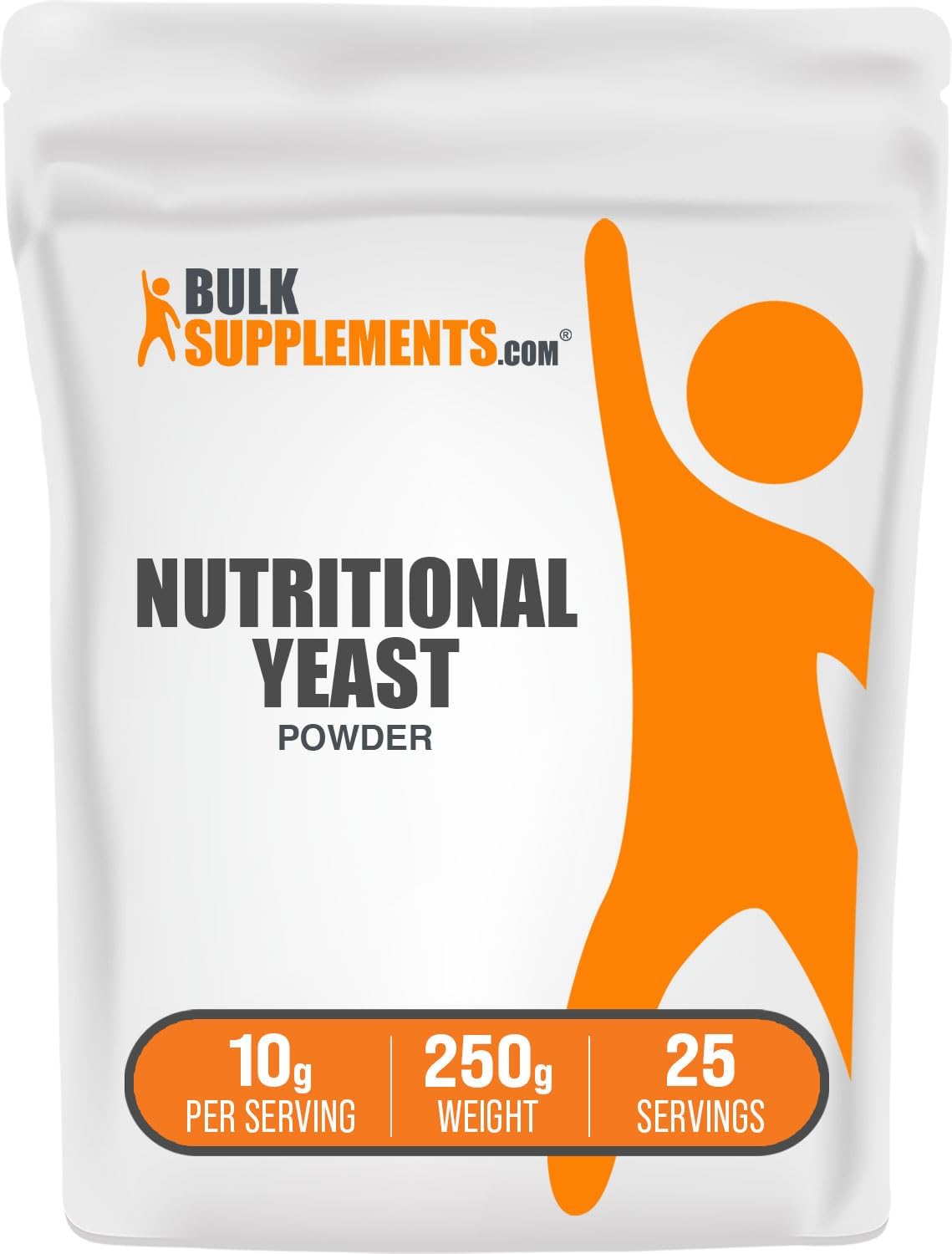 BulkSupplements.com Nutritional Yeast Powder - Vegan Superfood Supplement with Essential B Vitamins - 250g Pack