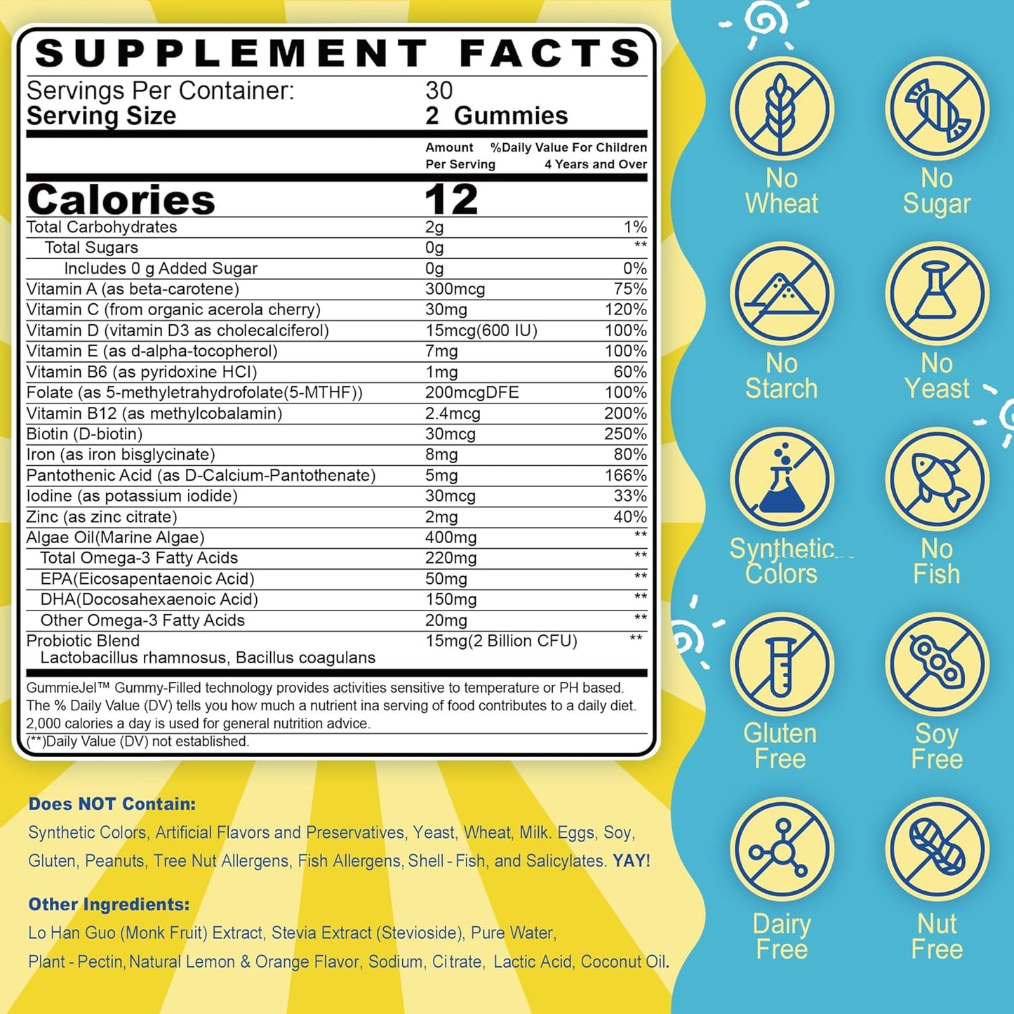 Bundle: Nextdia Phosphatidylserine and Multivitamin Supplements for Kids - 4 Pack