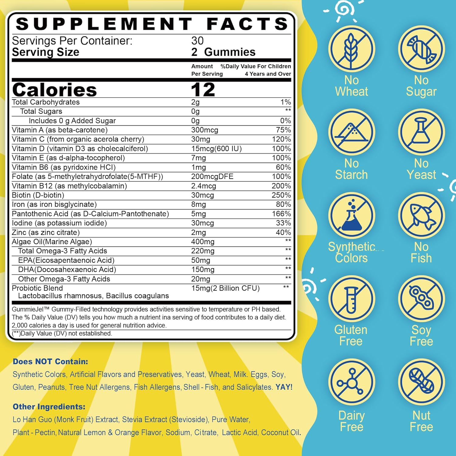 Bundle: Nextdia Phosphatidylserine and Multivitamin Supplements for Kids - 4 Pack