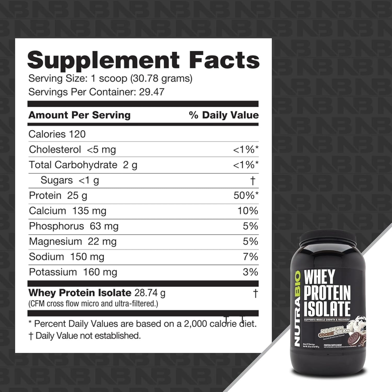 Bundle: NutraBio Creatine Monohydrate & Whey Protein Isolate for Muscle Energy, Growth, Recovery, Strength - 300g Unflavored & Ice Cream Cookie Dream