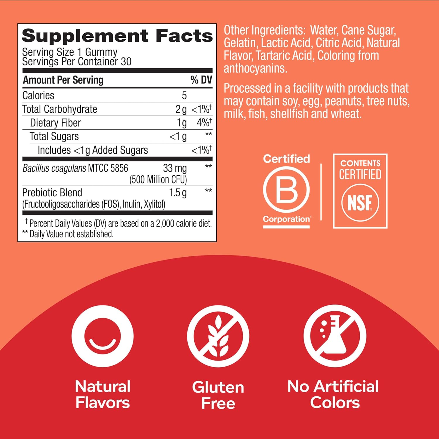 Bundle of vH essentials Probiotics, Prebiotics, and Cranberry Capsules + OLLY Probiotic + Prebiotic Gummy Supplement for Gut Health