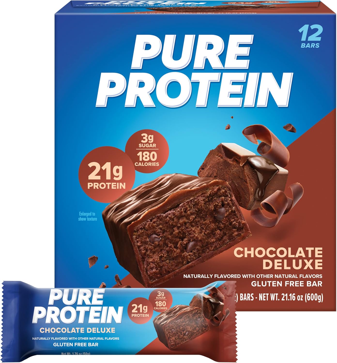 Bundle: Six Star Elite 100% Whey Protein Plus Triple Chocolate 1.8lbs & Pure Protein Chocolate Deluxe Bars 12 Count