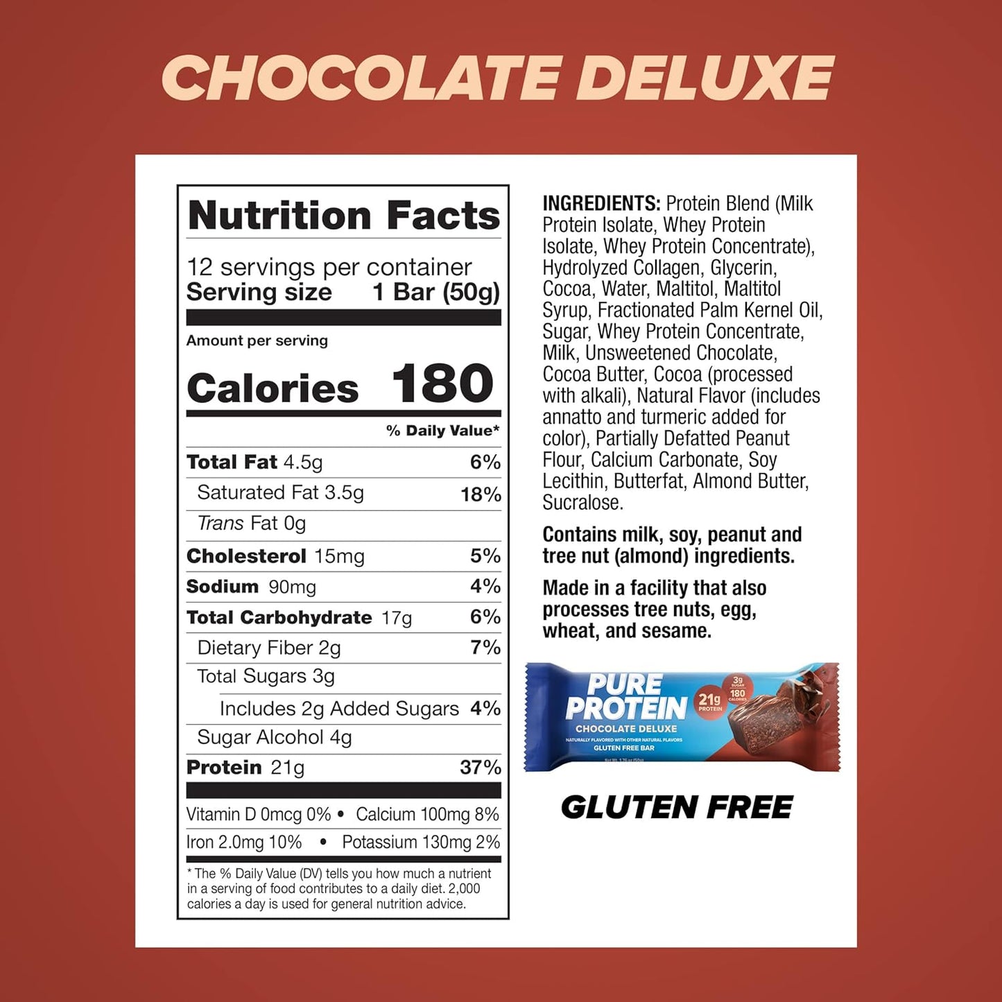 Bundle: Six Star Elite 100% Whey Protein Plus Triple Chocolate 1.8lbs & Pure Protein Chocolate Deluxe Bars 12 Count