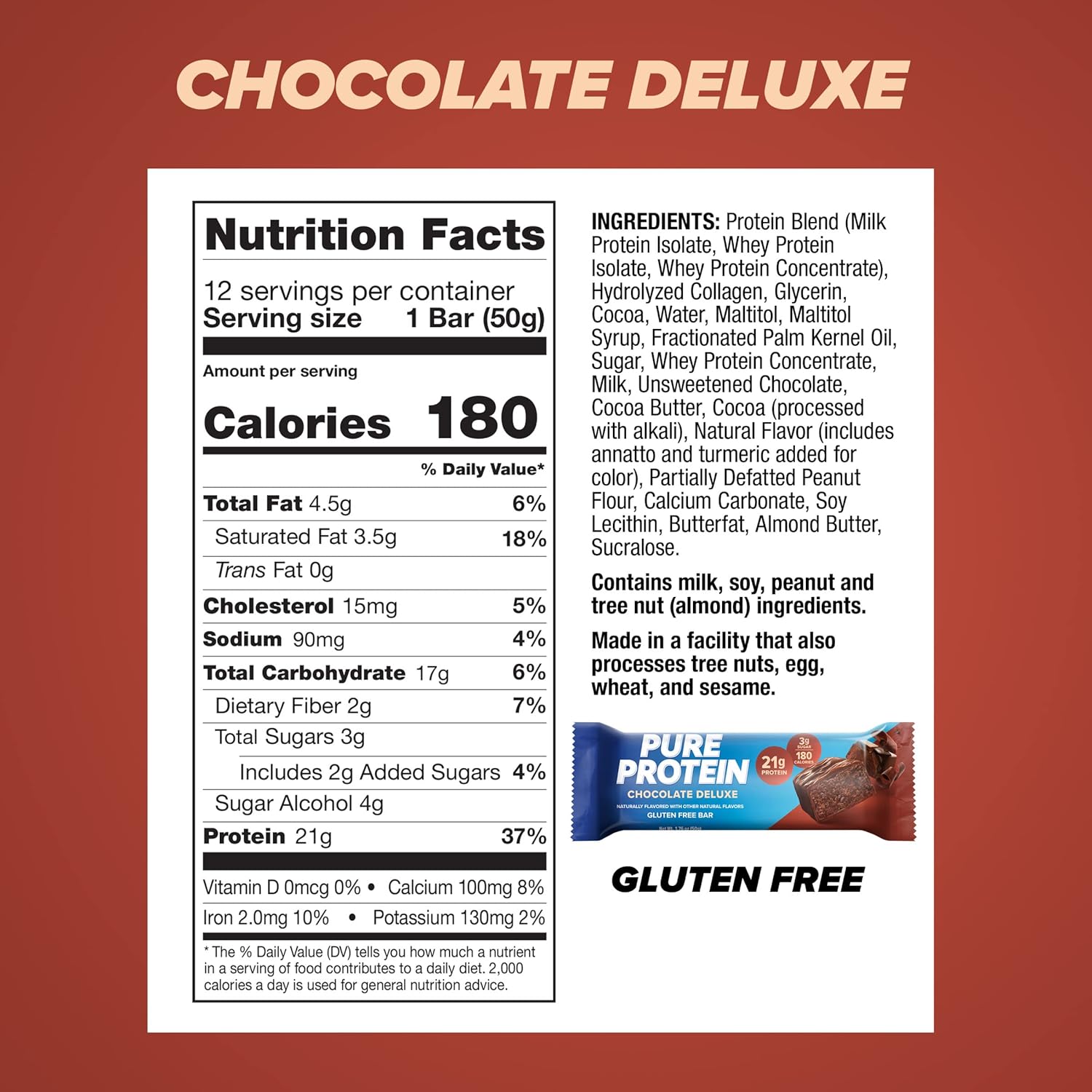 Bundle: Six Star Elite 100% Whey Protein Plus Triple Chocolate 1.8lbs & Pure Protein Chocolate Deluxe Bars 12 Count