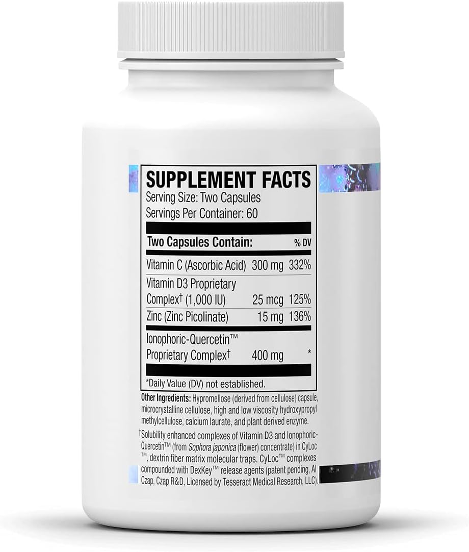 Butyric Acid Complex and Quercetin Combo for Gut and Immune Health (240 Capsules) - Tesseract Medical Research